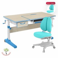 Комплект  парта Anatomica Uniqa Lite + кресло Anatomica Armata Duos клен /голубой 